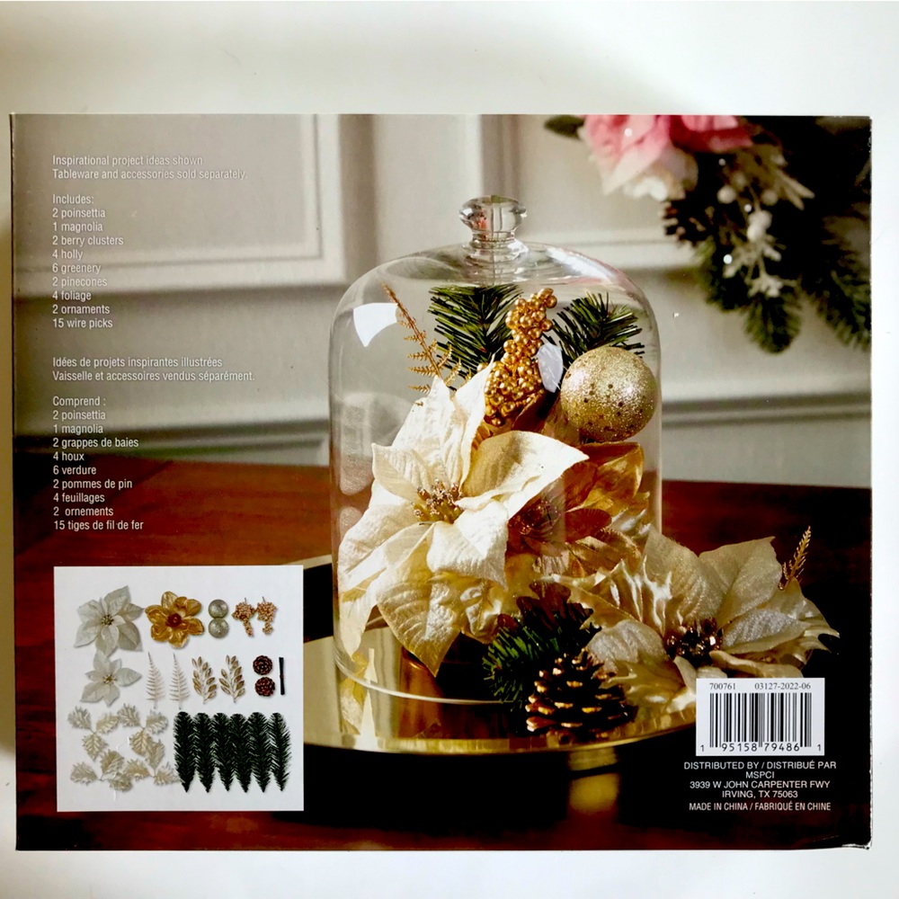 Floral Accents Craft Kit in Sparkling Ivory, Silver, Gold and Green